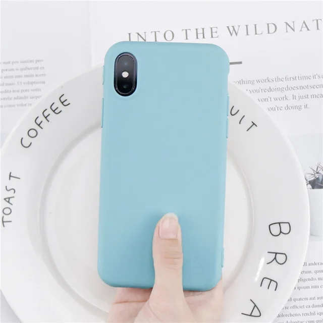 Sky Blue 200 шт./лот Мягкие TPU Matte силиконовый чехол для iPhone X чехол антидетонационных случаях противоударный защитный В виде ракушки - Цвет: Sky Blue