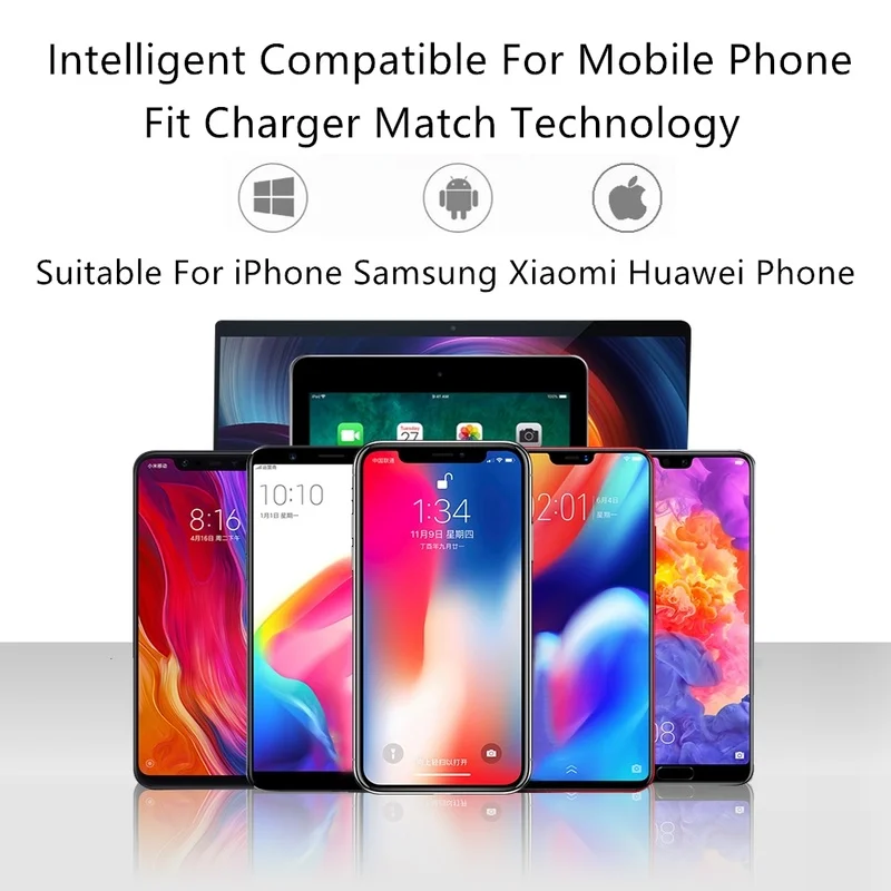 NTSPACE 10000 мАч Qi Беспроводное зарядное устройство Power Bank для iPhone Samsung с двумя usb