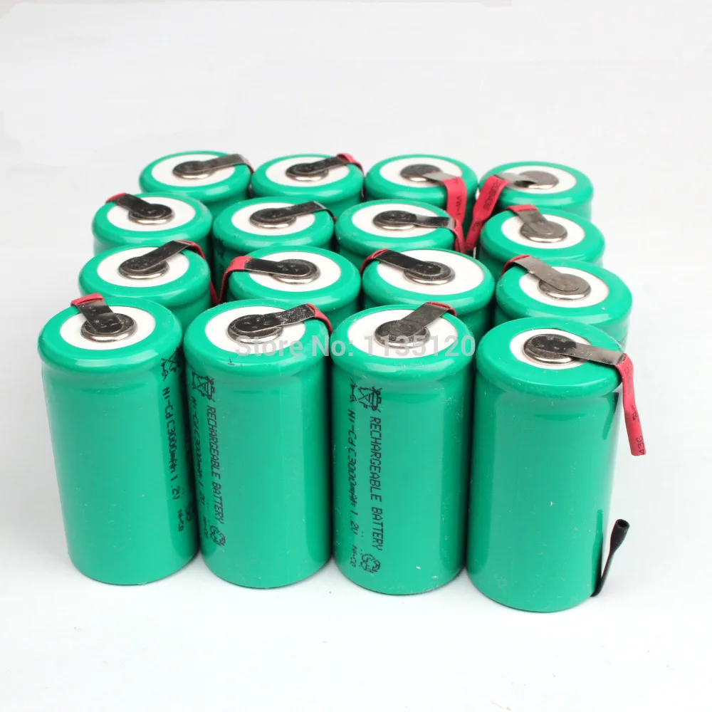 

new arrival for ! 6 PCS Ni-CD C 1.2V 3000 mah green color Rechargeable Battery