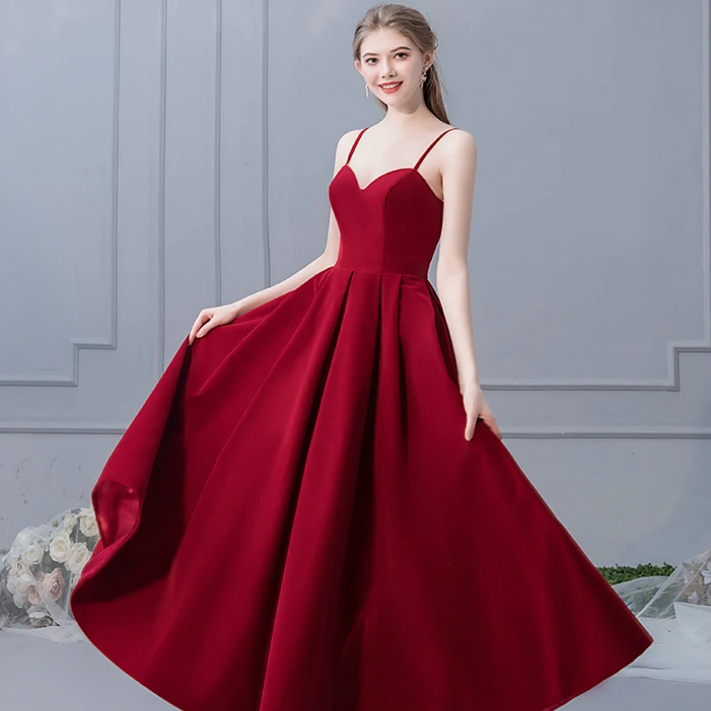 Винтажное атласное платье на бретельках со шнуровкой Vestidos De Festa Платье принцессы