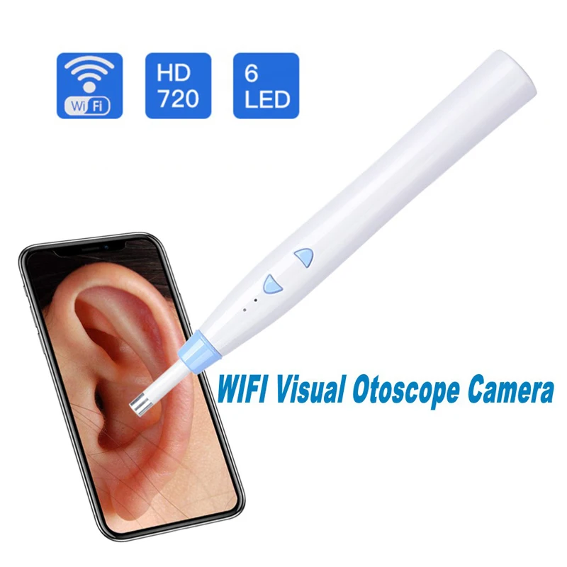 HD 720P беспроводной Wi Fi эндоскоп для ушей 5 мм визуальный ушной вкладыш мини отоскоп