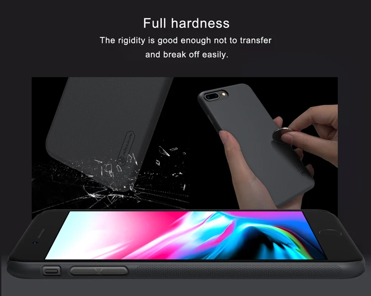 Для iphone 8 Plus Nillkin супер матовый защитный жесткий чехол для задней панели ПК чехол для iphone 8 Plus 5," чехол для телефона+ Защитная пленка для экрана