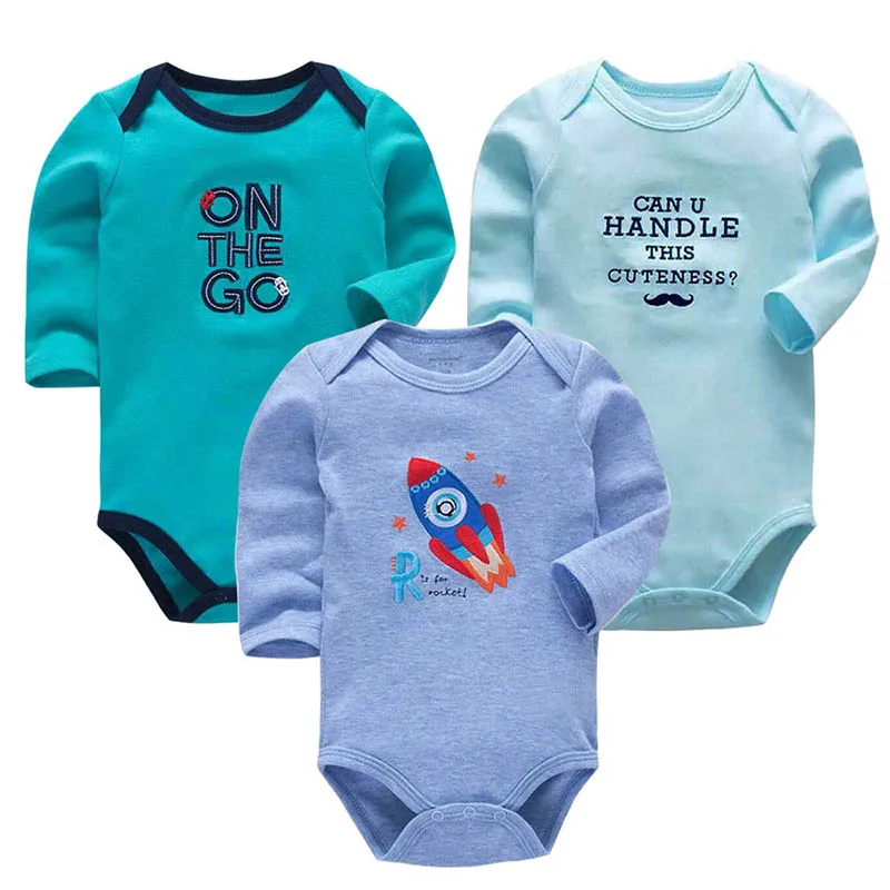 3Pcs/set baby rompers Cotton roupas menino newborn girl clothes Long Sleeve Overalls Jumpsuit infantis Clothing sets