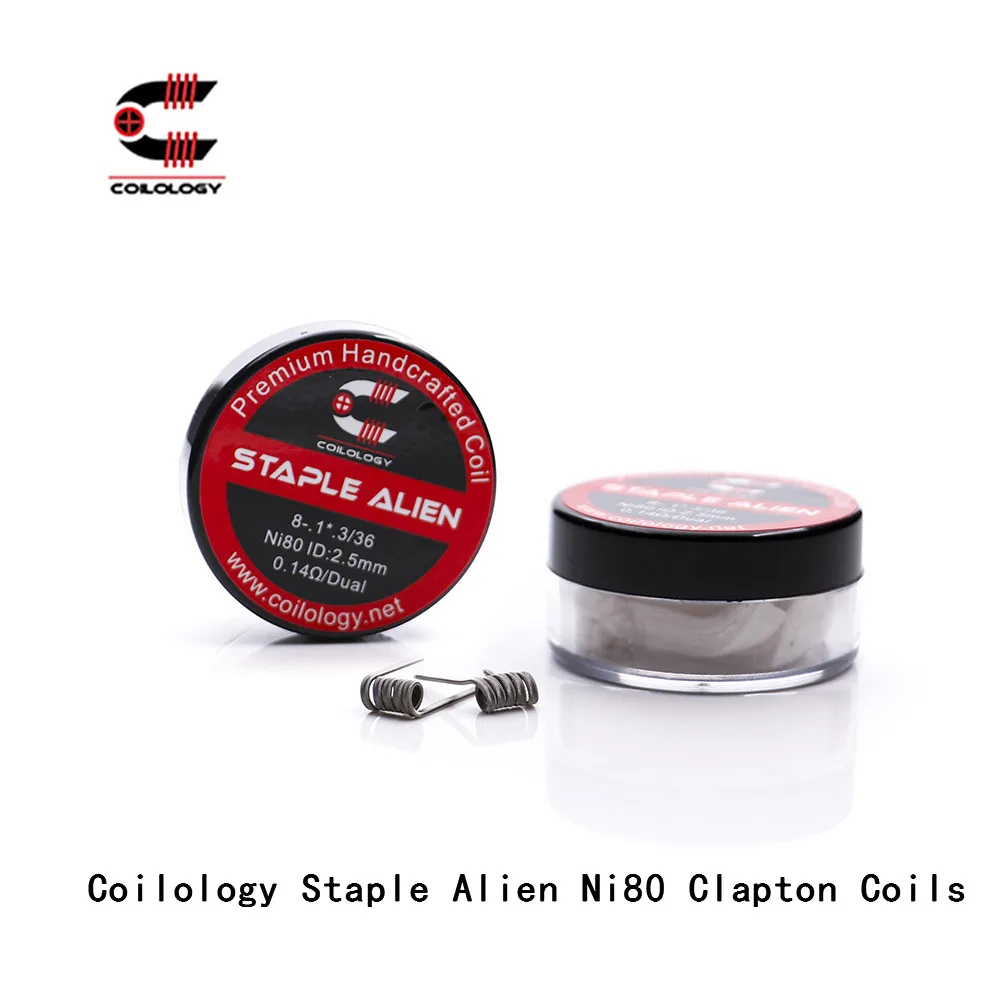 Новая Скоба coilology Alien Ni80 катушки Clapton для RDA RBA Attomizer Prebuilt Coil провода электронная