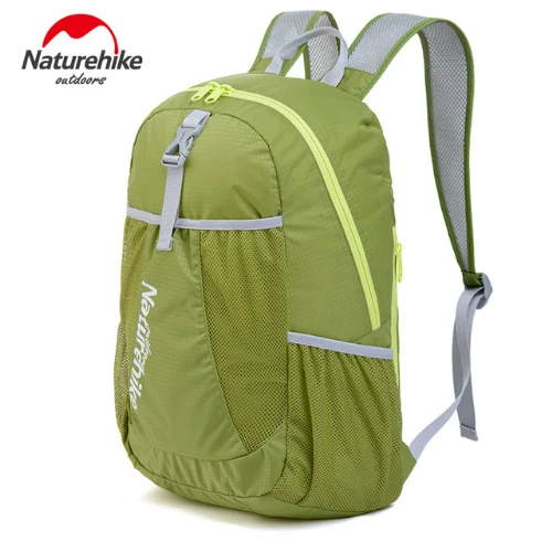 green NatureHike ультра легкий складной рюкзак, складной походный рюкзак, дорожная сумка для мужчин и женщин, уличная удобная сумка для переноски 22л 190 г - Цвет: green