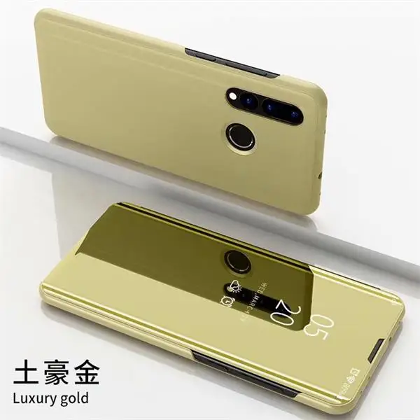 Для huawei Honor 10i чехол роскошное умное зеркало Флип Прозрачный чехол для Honor10i аксессуар для Honor 10i HRY-LX1T Fundas Coque - Цвет: Golden