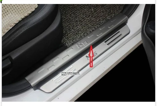 Защитные накладки на пороги для Kia Optima K5 2011 2012 2013|scuff plate|sill protectorsdoor sill protector |
