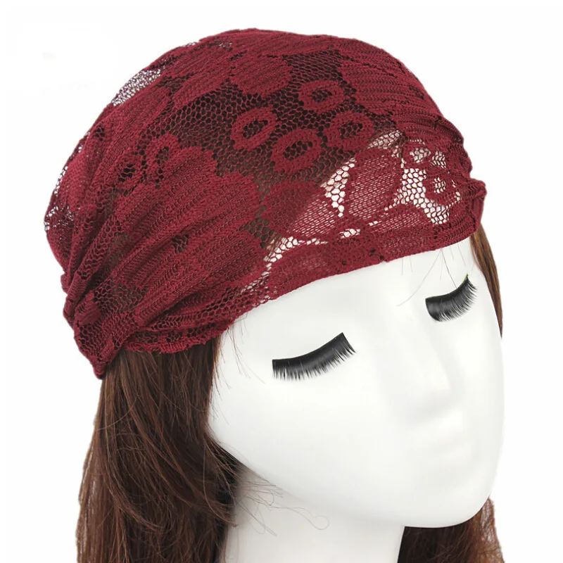 2016 женские шапки кружевной тюрбан купольная шапка головная повязка модные