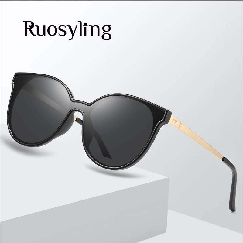 Ruosyling женские солнцезащитные очки поляризованные UV 400 кошачий глаз для девушек