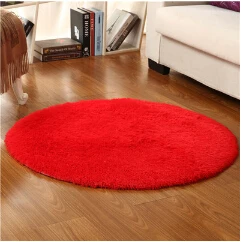 Goede Thuis Leveringen 1 Size Coral Fleece Zachte Ronde Tapijt Antislip Water Tekening Vloerkleed Stoel Yoga Mat Voor Slaapkamer Woonkamer