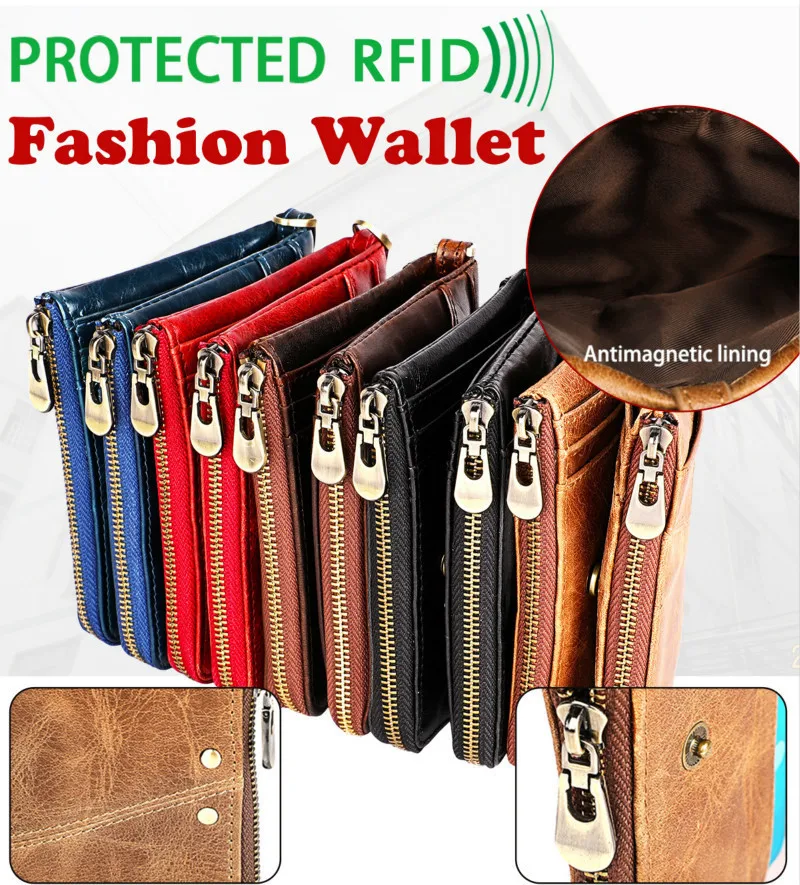 Модные женские кошельки Rfid, кожаные, Crazy Horse, женские, маленькие, Walet Portomonee, женский, Cuzdan, короткий кошелек для монет, на молнии, портфель