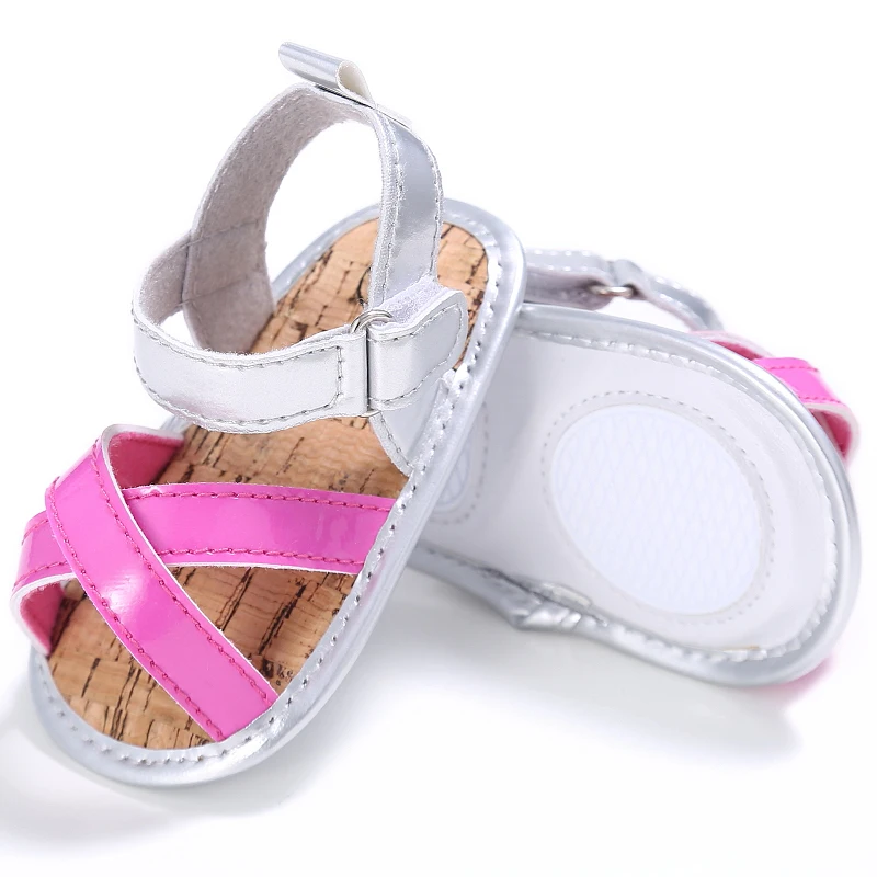 Colorful Baby Girl Leather Sandal Clogs Shoes Infant Summer Newborn Princess Soft Sole 0-18M |