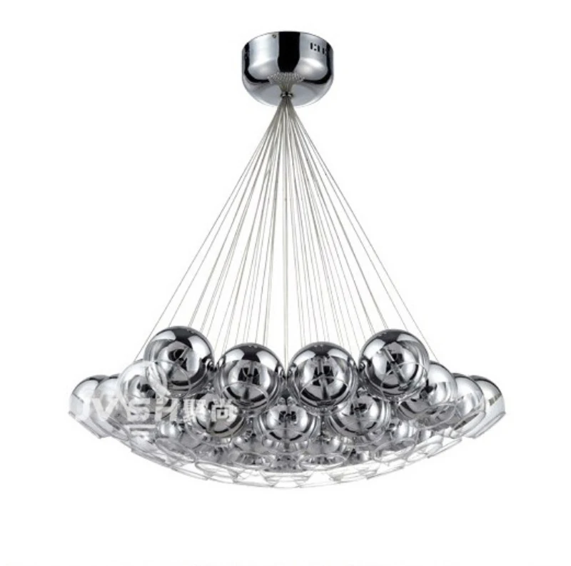 Современный светодиодный стеклянный шар подвесной светильник для гостиной