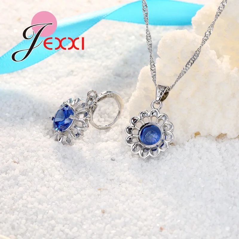 Комплект из колье и серёг с австрийским кристаллом | Наборы украшений