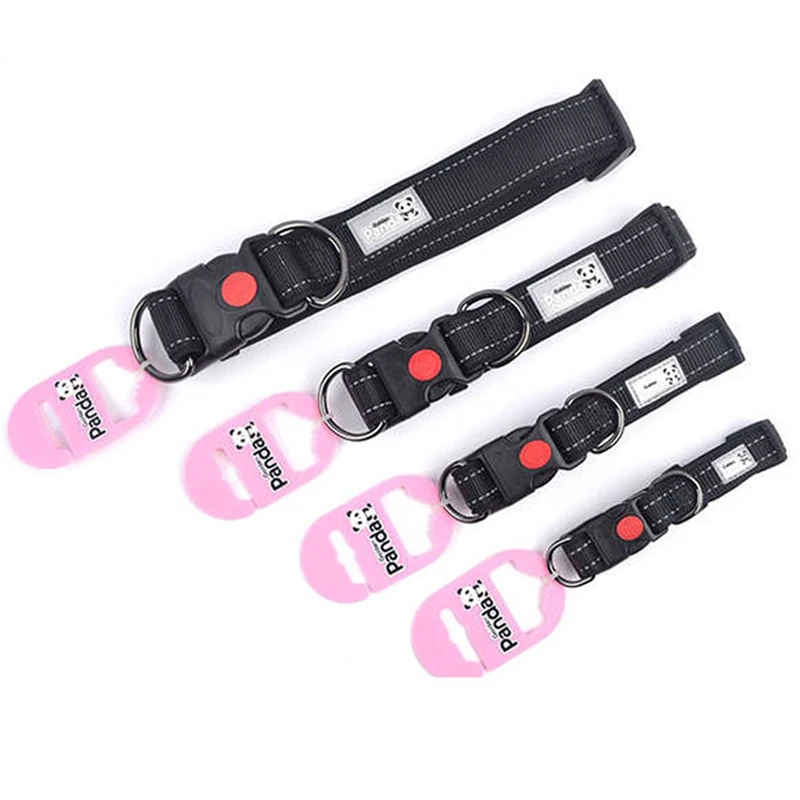 Нейлоновый отражающий для собак ошейники домашних животных регулируемые ночные