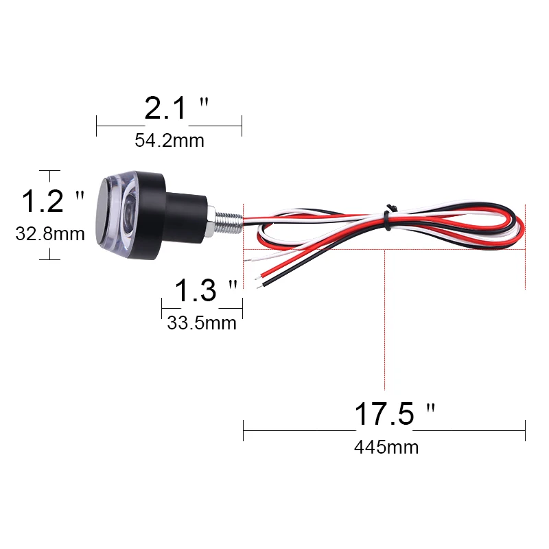 12 В руль мотоцикла конец светодиодный указатель поворота Янтарный Желтый Белый