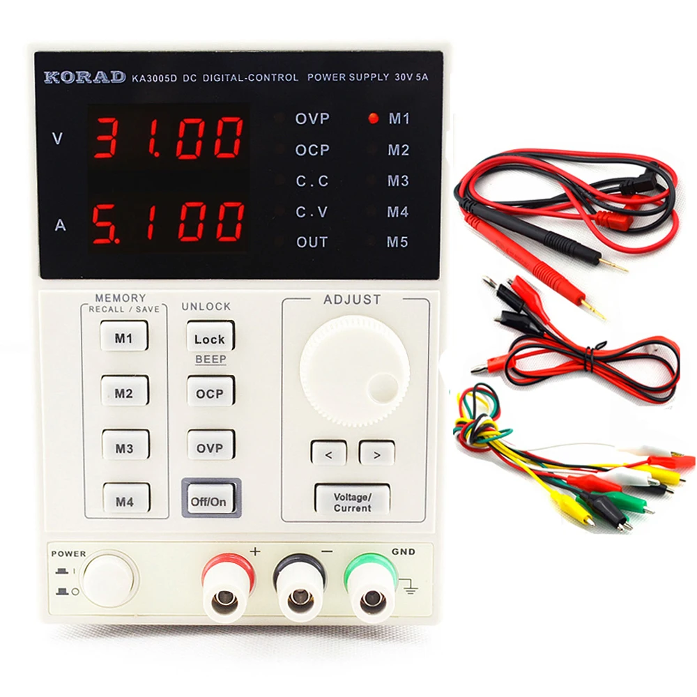 220V KA3005D высокая точность регулируемый Цифровой DC Питание 30 V/5A для научно-исследовательских работ обслуживания лаборатории 0,01 V 0.001A