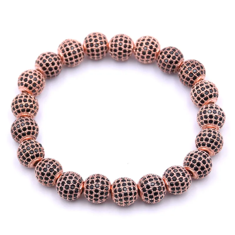 3 HYHONEY кубический Micro Pave CZ 10 мм мяч браслеты и циркон для wo для мужчин ювелирные изделия браслеты - Окраска металла: 3