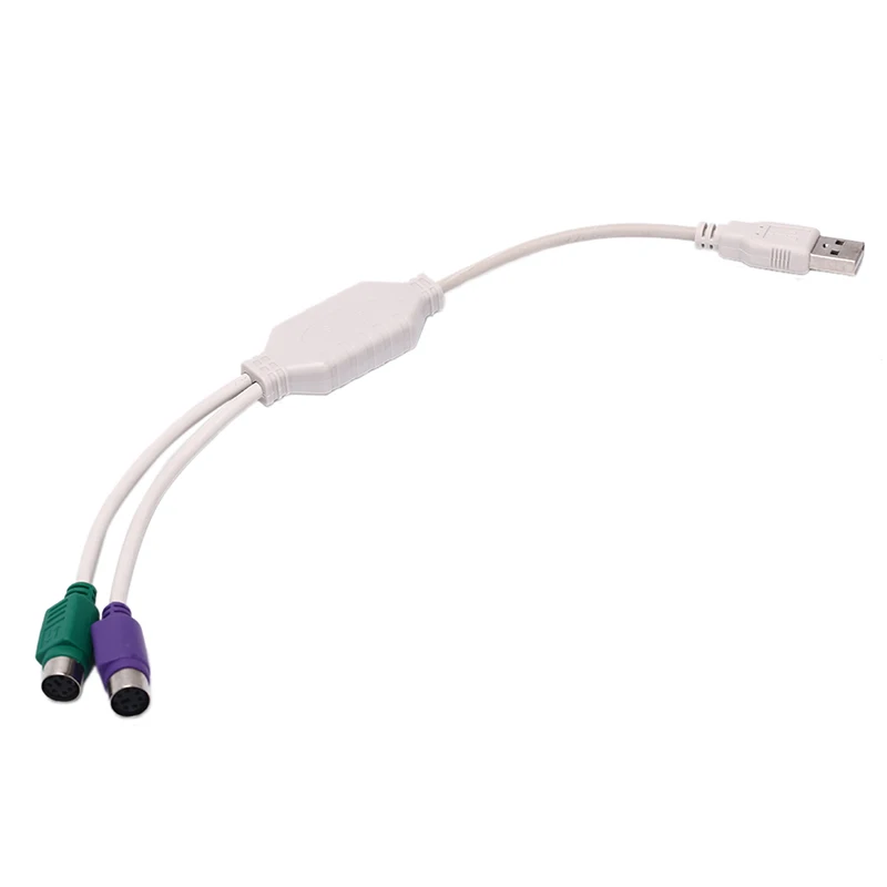 1 шт. кабель USB папа-Двойной PS/2 PS2 мама конвертер адаптера клавиатуры мыши |