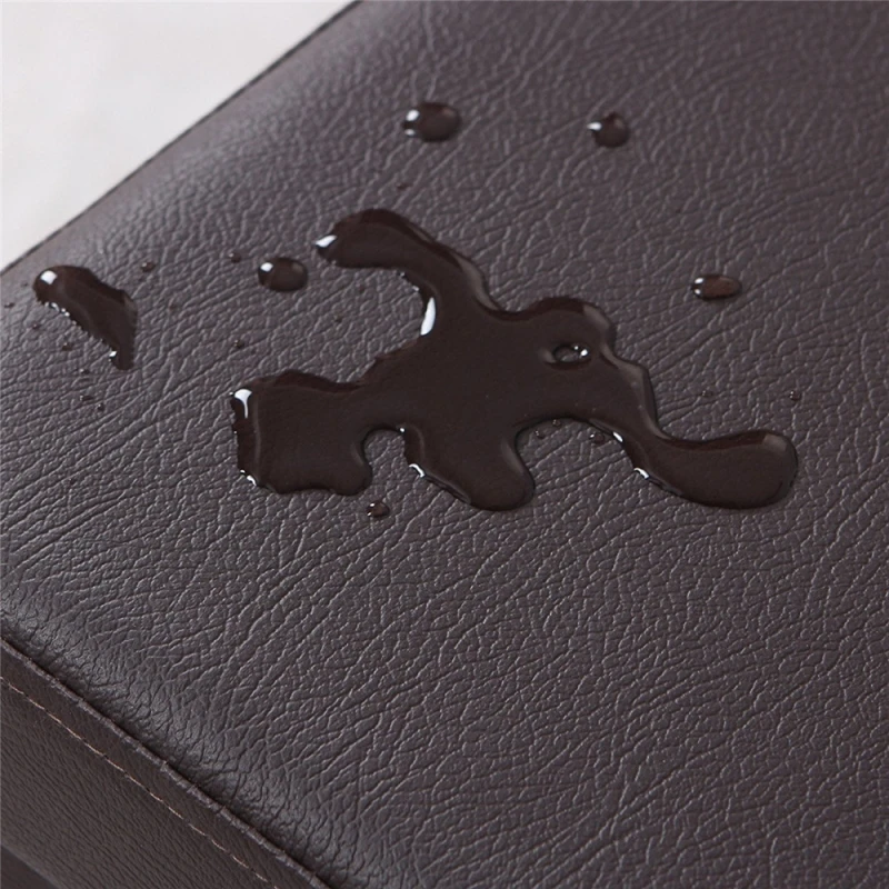 Ящик для хранения из ПВХ кожи квадратной формы складные стулья ног коричневый в