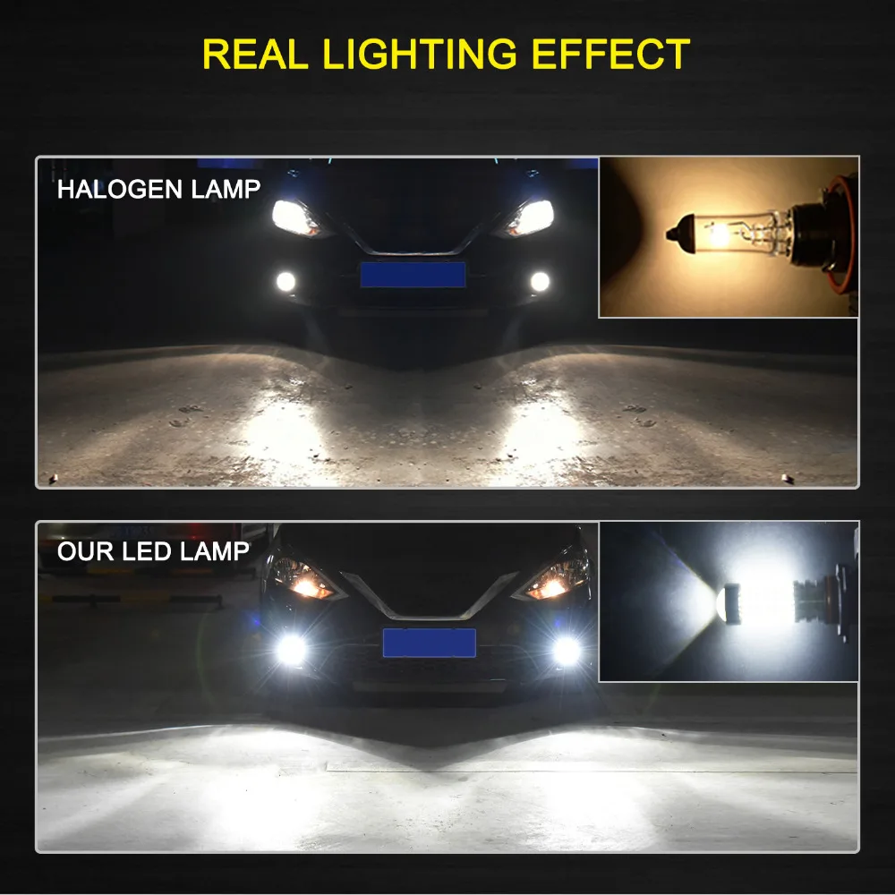 PSX24W светодиодные противотуманные фары H11 H8 H10 H16 9005 HB3 9006 HB4 ДХО лампы 144 LED синий