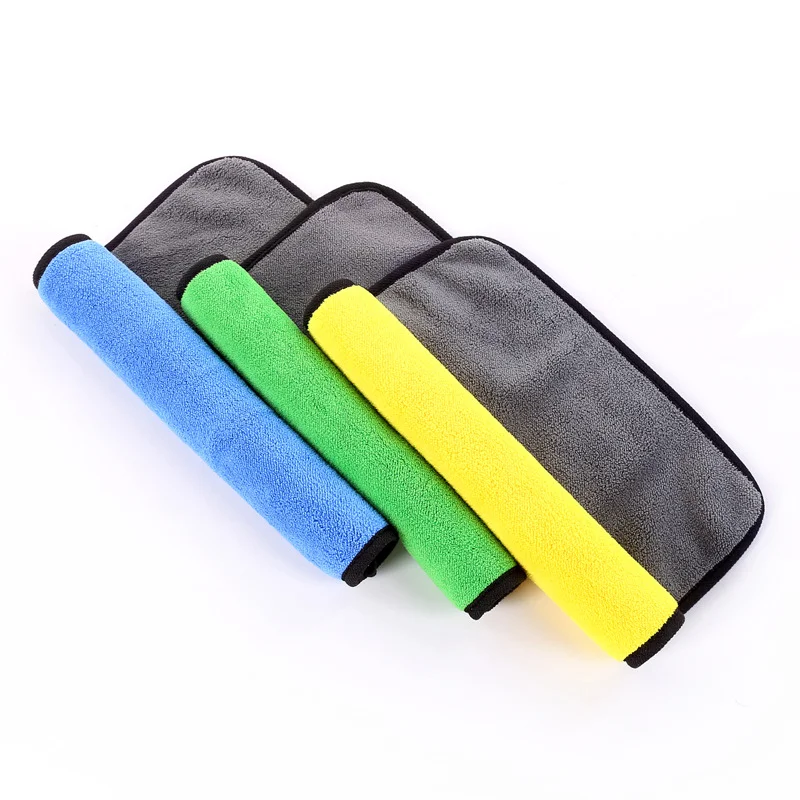 

Yooap 3PCS Microfiber Cleaning Cloth Thickening Double-sided Car Wash Cloth Towel 30*40cm Kitchen Towel Absorbent and Lint-free