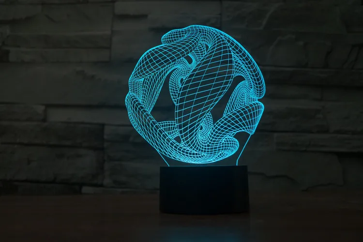 Новинка 2017 3D Детский ночной Рождественский свет Новая красочная 3d лампа