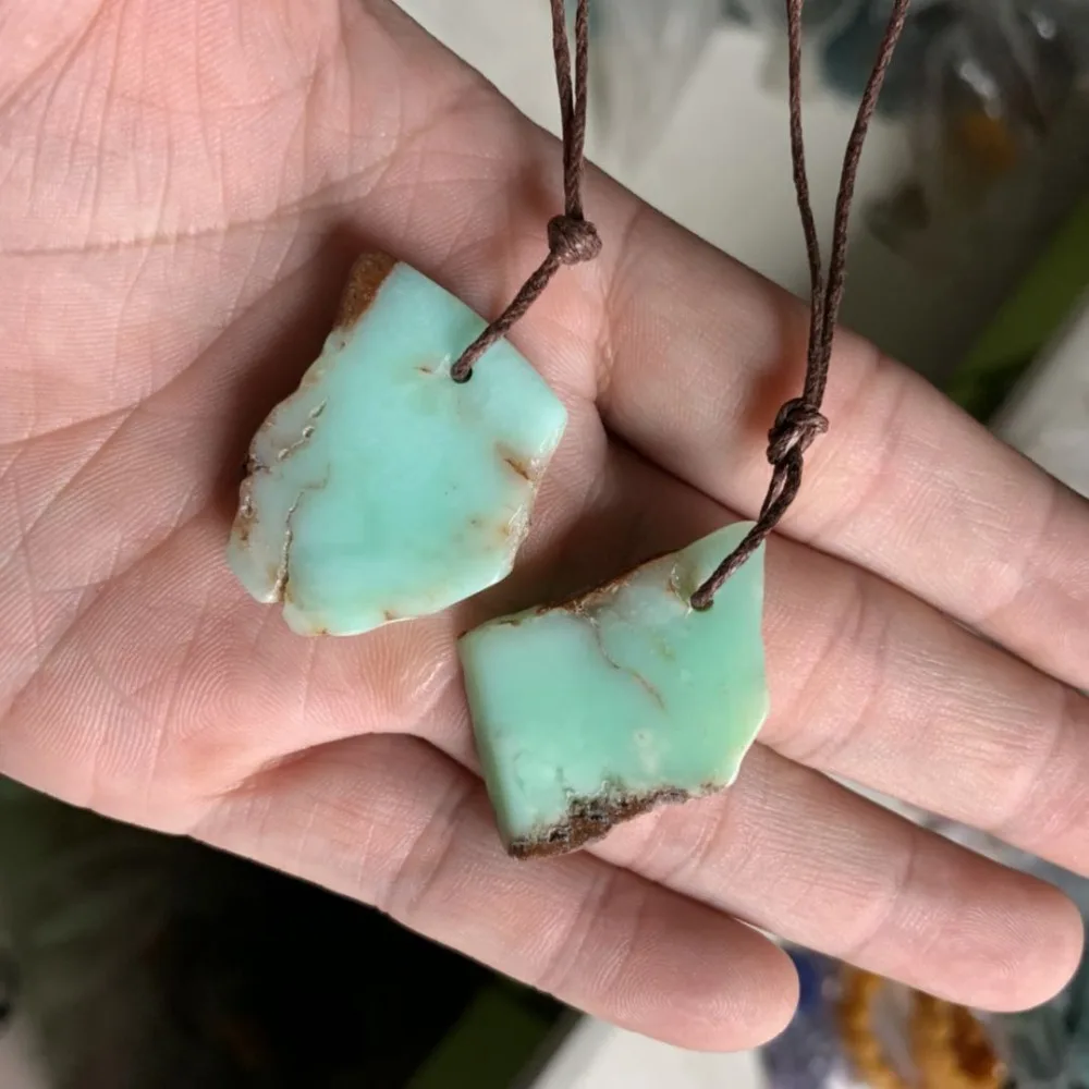 Натуральный Хризопраз Камень кулон натуральный цепочки и ожерелья подвесной