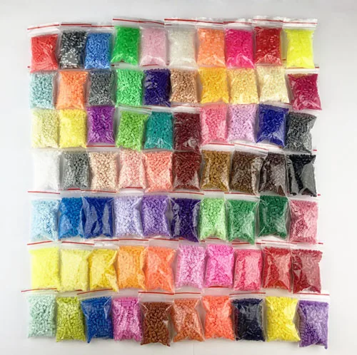 70 colors Мини 2,6 Хама бусины 10-80 цветов PUPUKOU бисер образование perler игрушка предохранитель бисера головоломки 3D для детей - Цвет: 70 colors