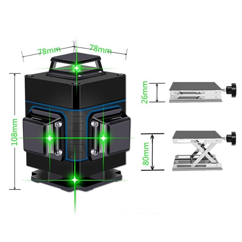 XEAST XE 12L 12 линий зеленая линия 4D самонивелирующийся 360 горизонтальный и