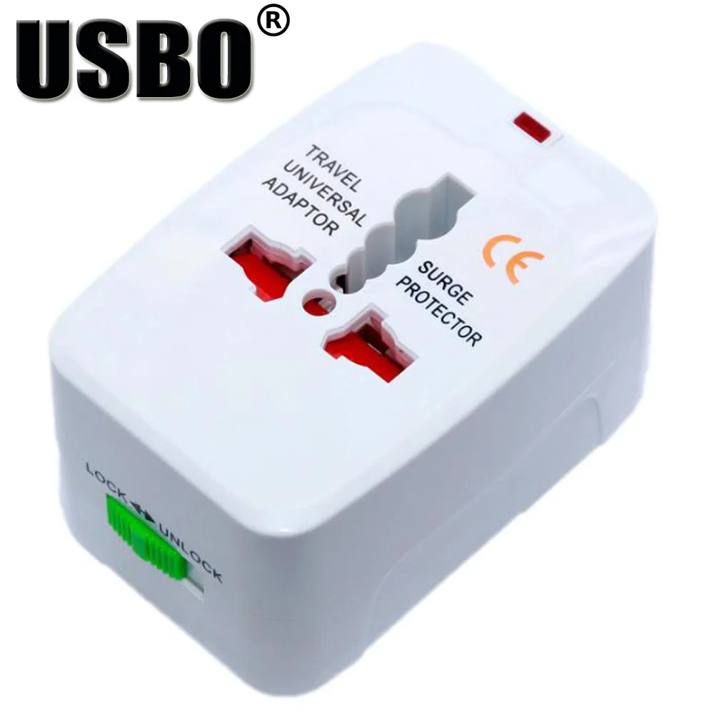 Белый Универсальный дорожный адаптер, двойной usb-порт, адаптер питания переменного тока с разъемом AU, US, UK, EU