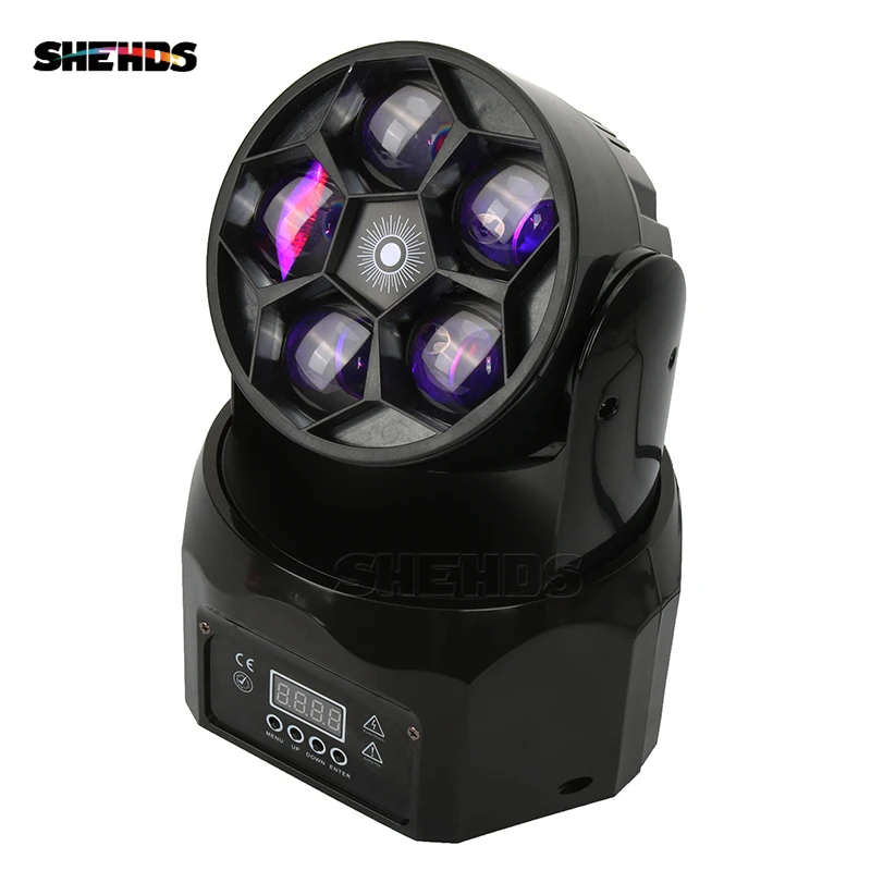 Светодиодный луч+ мыть пять глаза пчел 5x12 Вт RGBW DMX512 сценический эффект освещение для DJ диско вечерние свадебные украшения ночной клуб и бар