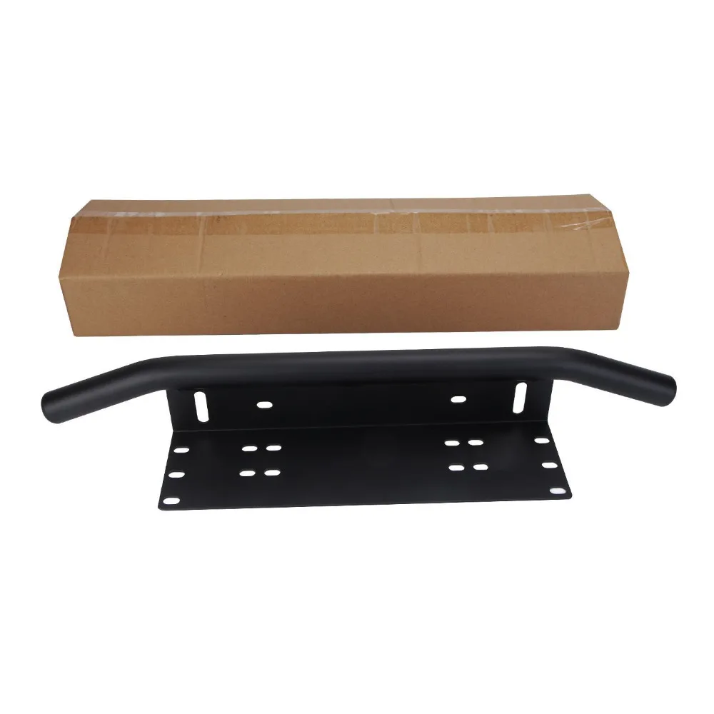 Black Bull Bar Front Bumper License Plate Mount Bracket Holder Offroad Day Light For Off-Road LED Work Lamps | Автомобили и