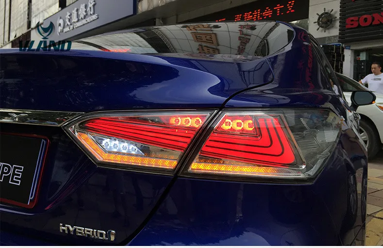 Автомобильный задний светильник VLAND factory для Camry, светодиодный задний светильник для Camry, задний фонарь, сигнал поворота с секвенным индикатором, задний светильник