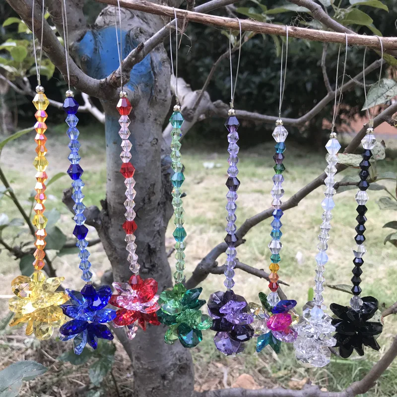 

8PCS Crystal Starburst Suncatcher Feng Shui Prisms Pendant Pendulum Hanging Window Decortion Gift