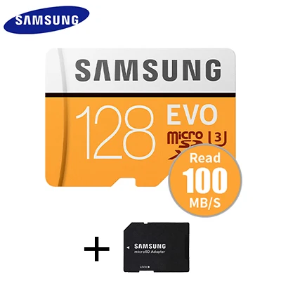 128GB and SD Adapter Карта памяти SAMSUNG EVO 32 Гб SDHC 64 Гб 128 ГБ SDXC TF флэш-карта Micro SD карты UHS-I класс 10 U1 U3 для смартфонов и камер - Емкость: 128GB and SD Adapter