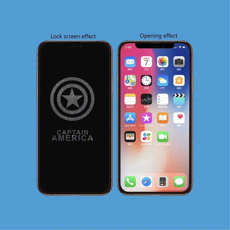 Закаленное стекло пленка для Iphone 11 pro Max X XS XR милый экран протектор шаблон дисплей защита для Iphone Xs max защитный - Цвет: as the picture show