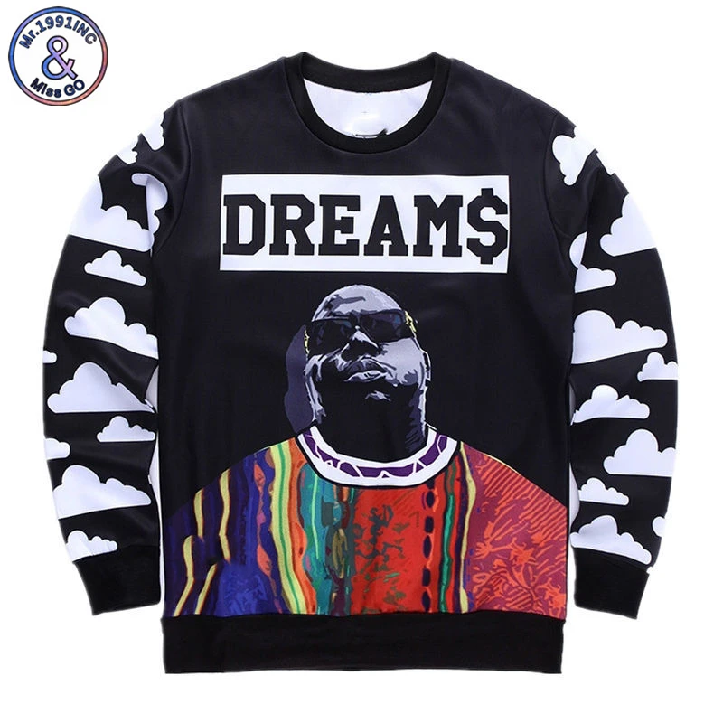 Женская и Мужская спортивная одежда американский рэп певец Biggie Smalls принт мечты 3d