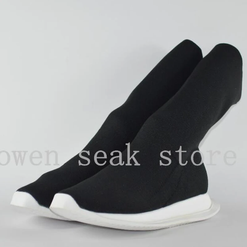 19ss Owen Seak/мужские повседневные носки Вязаные сапоги до колена Роскошные кроссовки