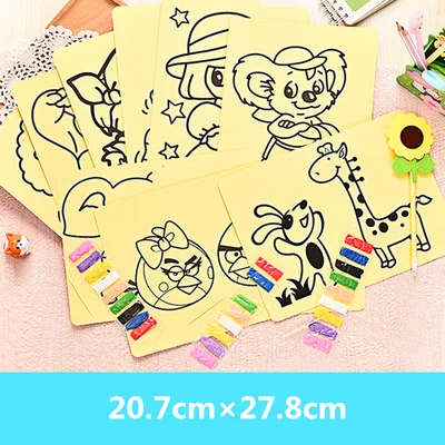 Dubbi Песочная живопись для детей diy Рисование 3 размера игрушки бумажное искусство креативный для детей diy игрушка рождественские подарки, новогодний gif - Цвет: big size 1pcs