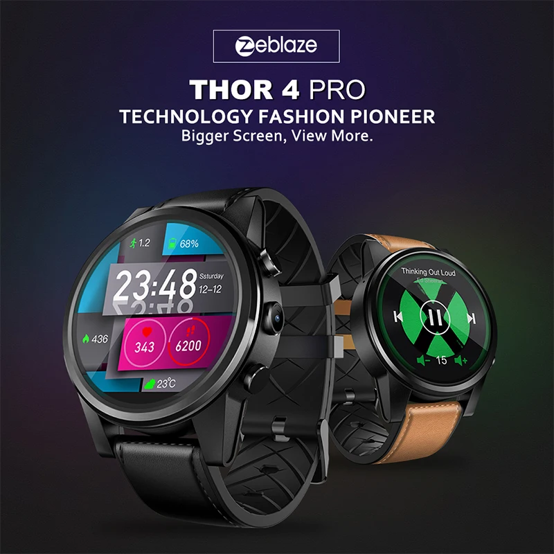 Умные часы Zeblaze Thor 4 PRO Android 1 Гб + 16 ГБ 600 мАч 4G сетевые умные GPS WIFI спортивные для