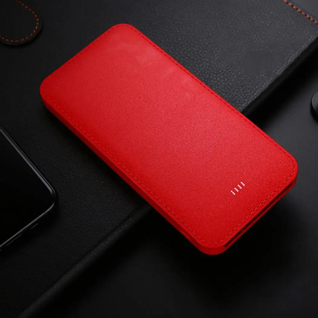 Ультратонкий кожаный внешний аккумулятор с текстурой набор для самостоятельной