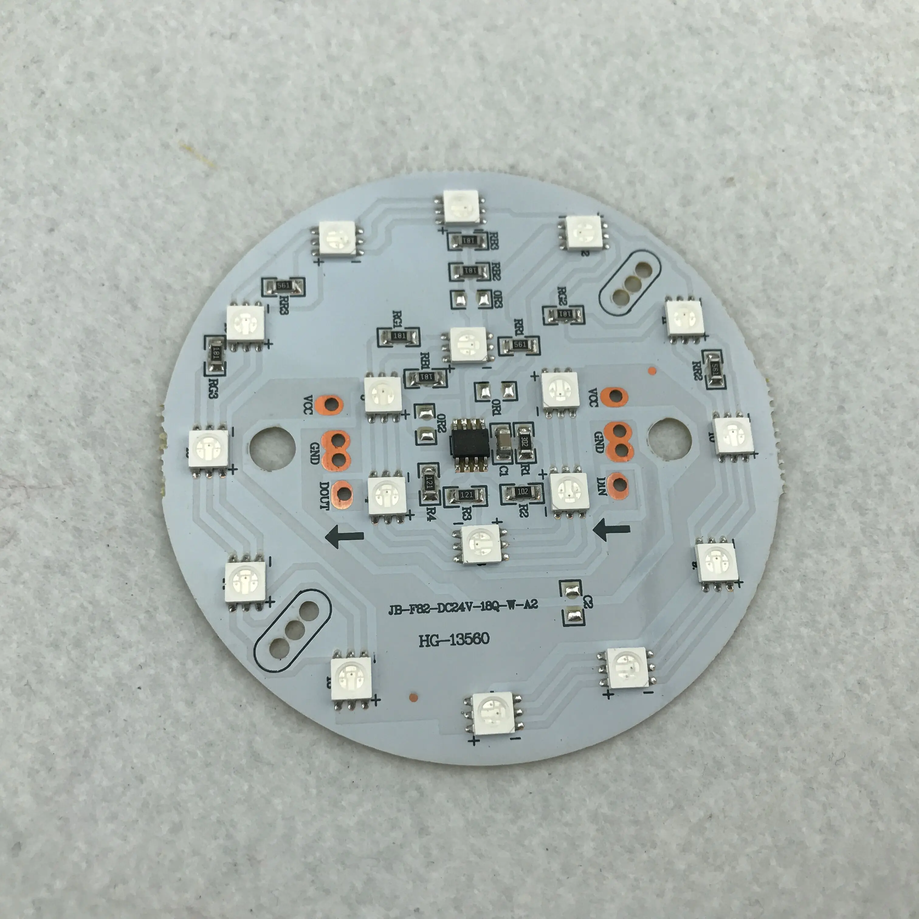 DC24V UCS2903 адресуемый пикселей PCBA 18 шт. 5050 SMD RGB LED диаметр 82 мм 4 32 Вт | Лампы и