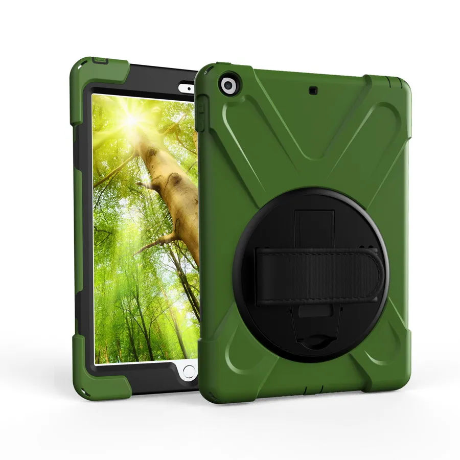 Army green HDW SD 89 Чехол для iPad 9,7 дюймов / release A1822 A1823 A1893 A1954 ZAIWJ Safe Kids Armor At мягкий ударопрочный силиконовый+ жесткий чехол - Цвет: Army green HDW SD 89