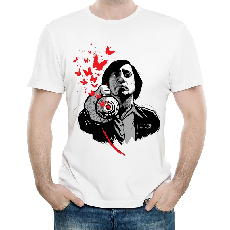 

No Country for Old Men T Shirt Casual Mens Fashion Short Sleeve TV Drama Call It Tops Tees White Color Star Print Clothes