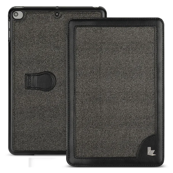 Black Jisoncase, чехол из микрофибры для iPad Mini 5, ультра тонкая подставка, дизайн, складной чехол-книжка, роскошный бренд, умный чехол для iPad mini 5, чехол - Цвет: Black
