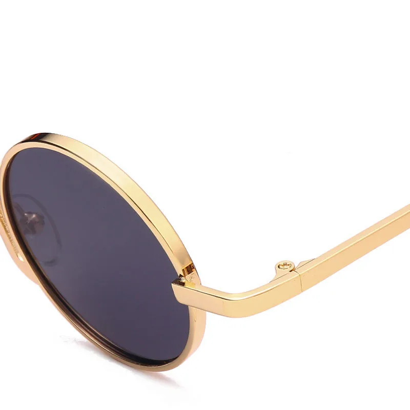 New Steampunk Small Round Sunglasses Men Women Metal Frame Shades Brand Designer Sun glasses Mirror High Quality UV400 | Аксессуары для