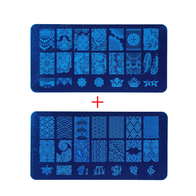 Шаблоны для дизайна ногтей Addfavor цветочное животное кружево стемпинга пластина