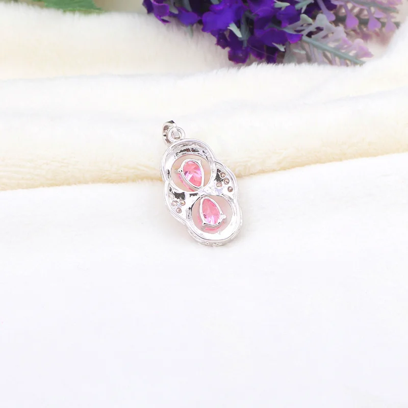 Горячая Распродажа AAA розовый циркон фиолетовый огненный опал штамп серебряные