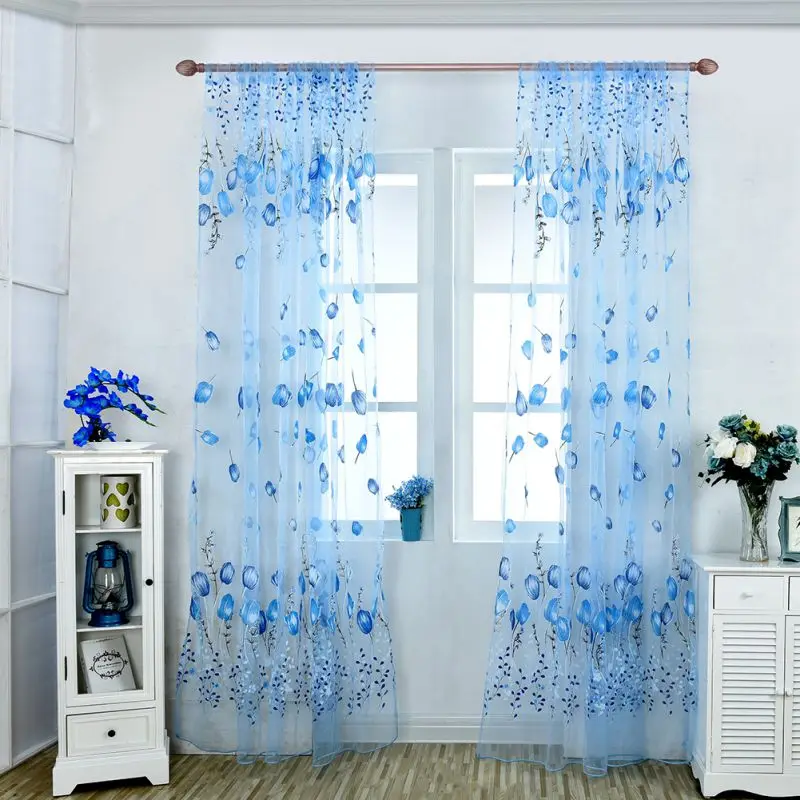 Оконные Занавески s прозрачная вуаль тюль для спальни гостиной балкона кухни